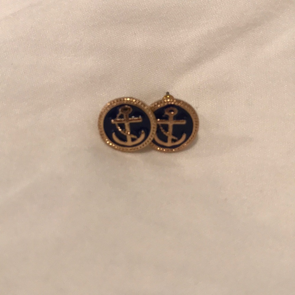 Anchor Stud Earrings. Never worn!